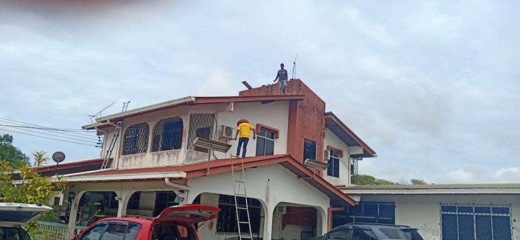 Besra Exploration Office roof repair 14 Nov 2021