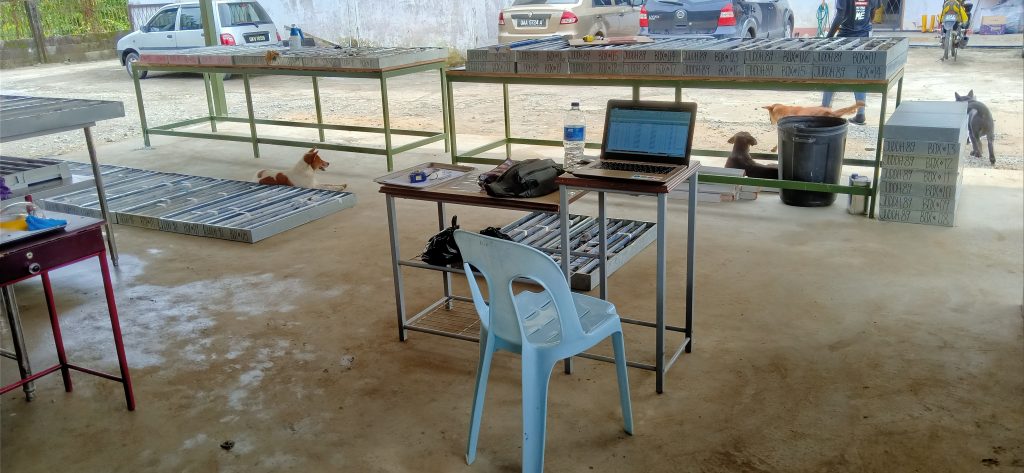 Data Entry Station for core logging. NBG Core Shed. 2 Jan 2022