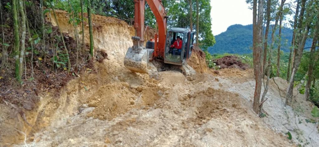 Drill pad preparation Jugan 12 Nov 2021