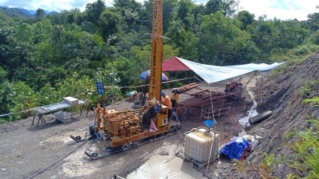 Drill set up on forst hole Jugan Sector 10 Nov 2021