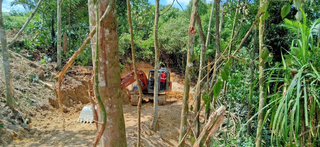 Preparing Jugan Drill pad # on 16 Nov 2021