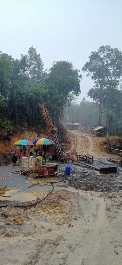 Rig#2 front, Rig #1 rear. Heavy Rains and lightning 2 Jan 2022