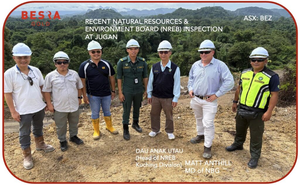 Matt Anthill onsite at Jugan to assist with the Natural Resources Board (NREB) inspection at Jugan. We thank Dau anak Utau, the Head of the NREB Kuching Division, and his team for their time. 19-12-2024